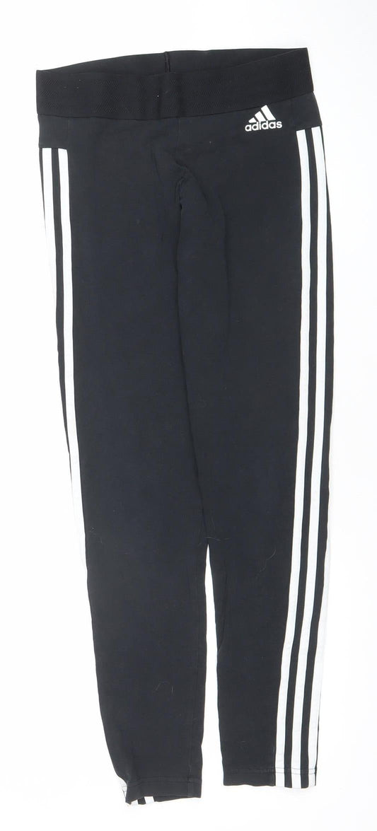 Womens UK Size 10 adidas Slim Fit Leggings Black Leggings