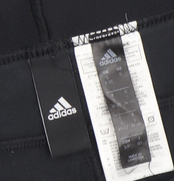 Womens UK Size 10 adidas Slim Fit Leggings Black Leggings