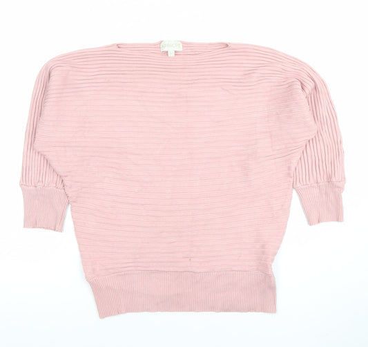 Womens UK Size 12 Apricot Pink Pullover Jumper