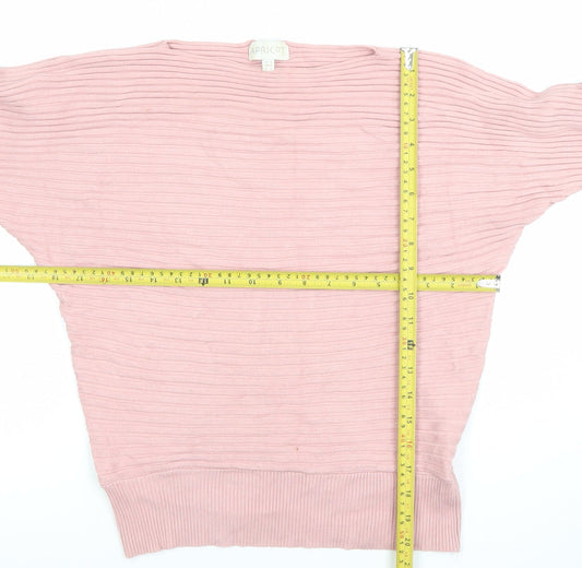 Womens UK Size 12 Apricot Pink Pullover Jumper