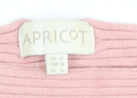 Womens UK Size 12 Apricot Pink Pullover Jumper
