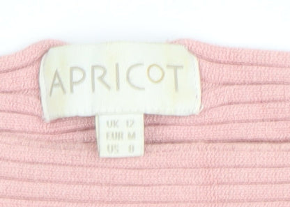 Womens UK Size 12 Apricot Pink Pullover Jumper