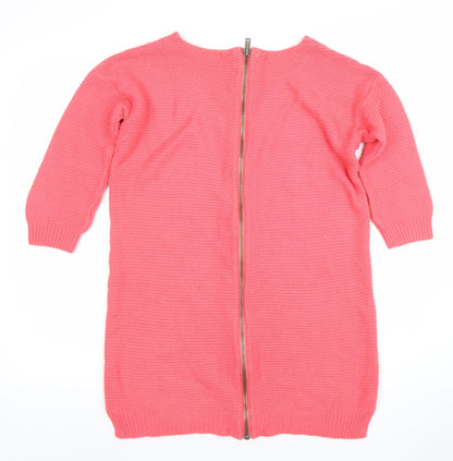Womens UK Size 6 River Island Pink Full Zip Jumper
