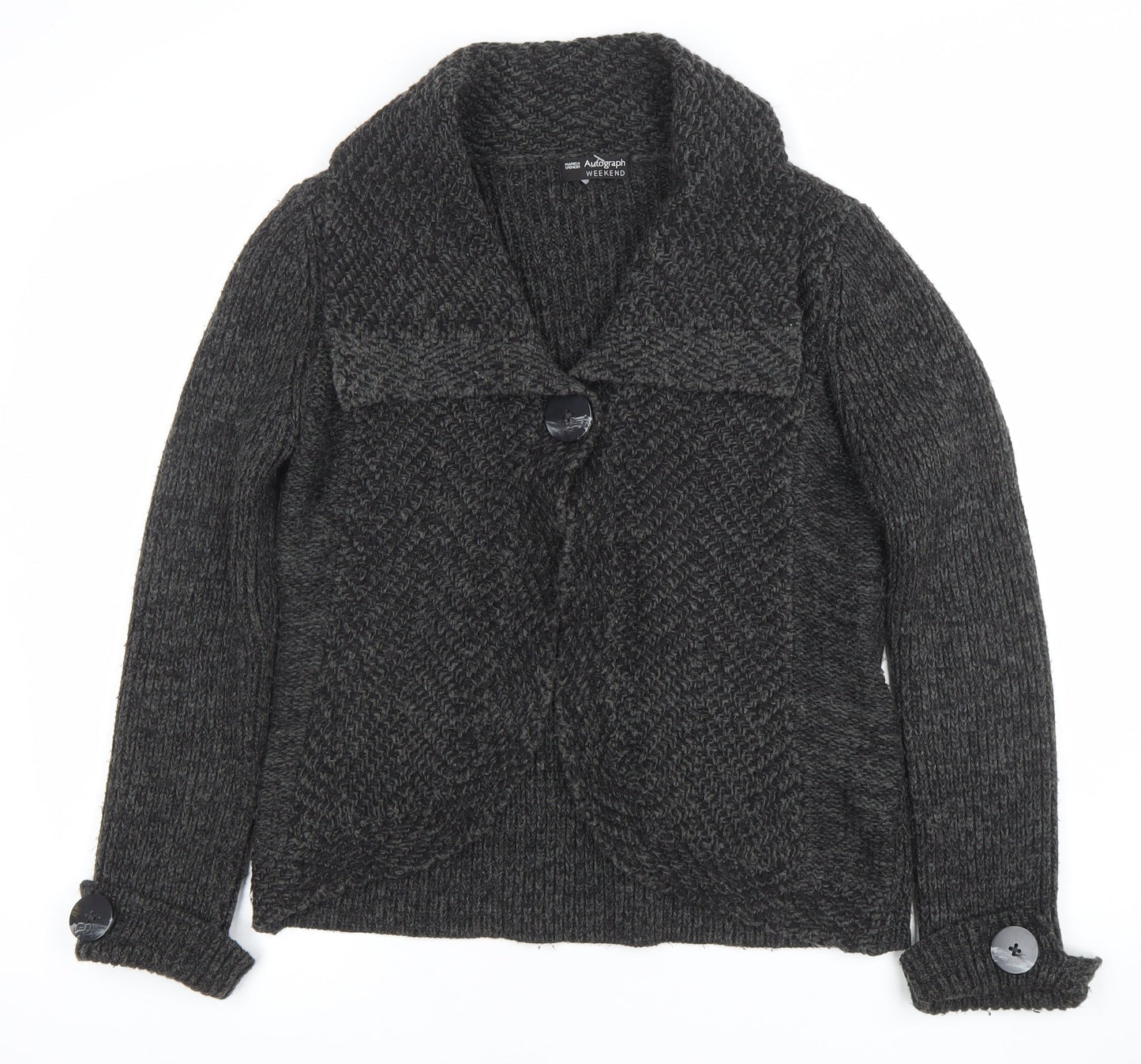 Womens UK Size 12 Marks and Spencer Grey Cardigan Jumper