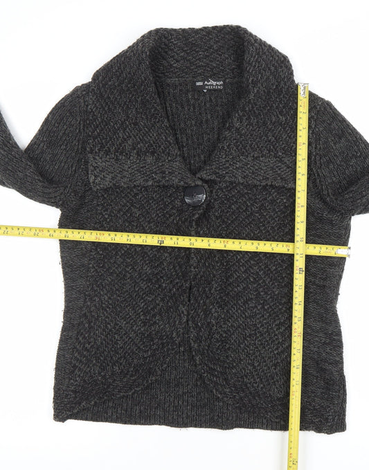 Womens UK Size 12 Marks and Spencer Grey Cardigan Jumper