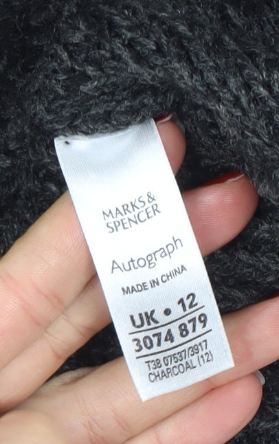Womens UK Size 12 Marks and Spencer Grey Cardigan Jumper