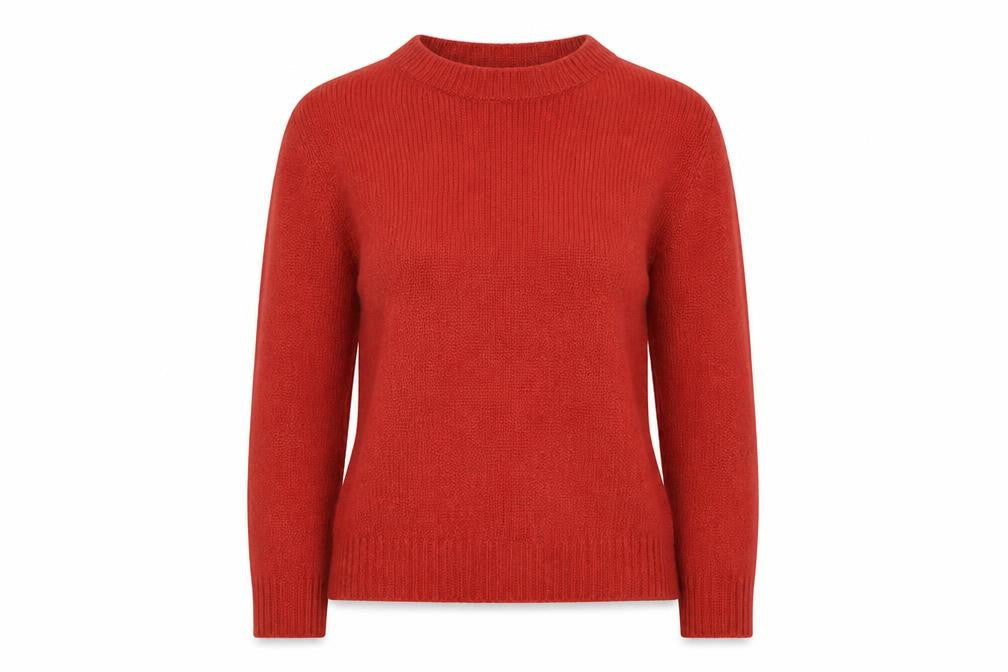 Womens UK Size S ISLE Red Pullover Jumper