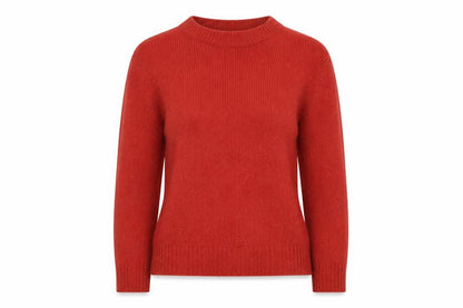 Womens UK Size S ISLE Red Pullover Jumper