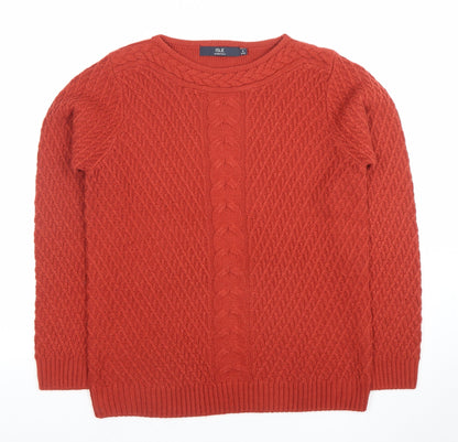 Womens UK Size S ISLE Red Pullover Jumper