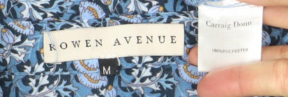 Womens UK Size M Rowen Avenue Blue Classic Button-Up