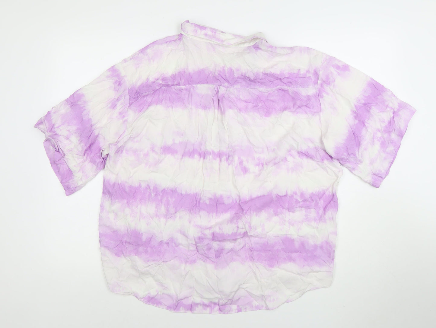 Womens UK Size 18 River Island Multicoloured Basic Button-Up