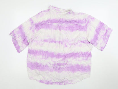 Womens UK Size 18 River Island Multicoloured Basic Button-Up