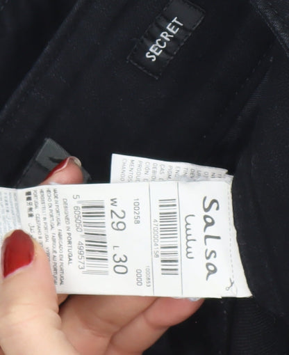 Womens UK Size 12 Salsa Slim Fit Skinny Black Jeans