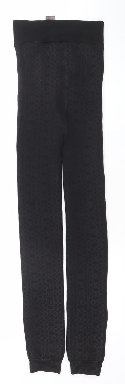 Womens UK Size M Barbie  Leggings Black Leggings