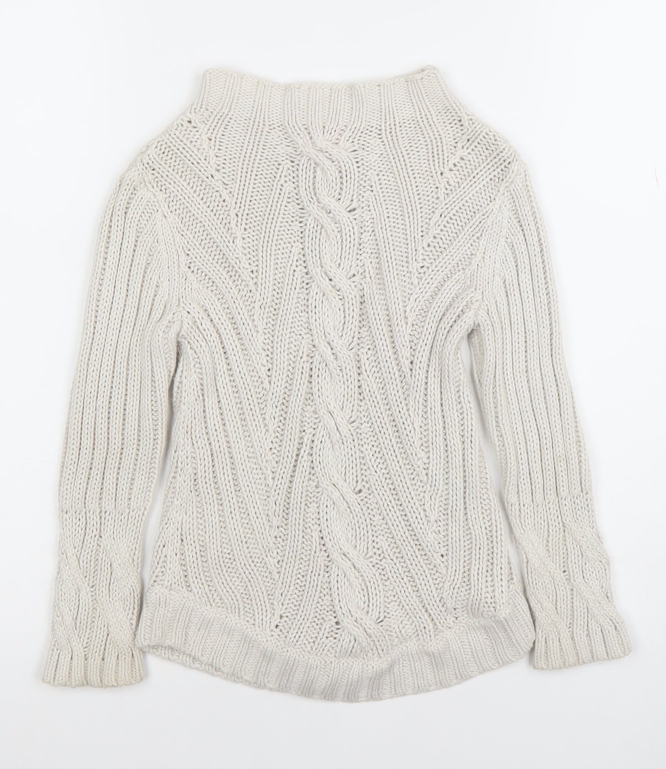 Girls UK Size 6-7 Years Jigsaw Beige Pullover Jumper