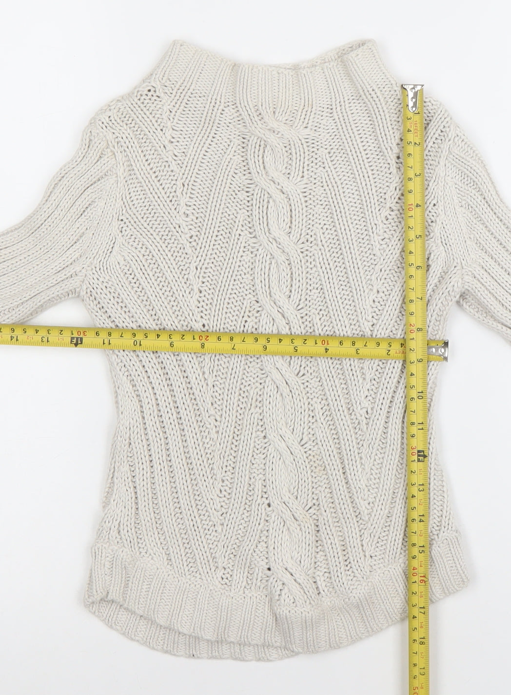 Girls UK Size 6-7 Years Jigsaw Beige Pullover Jumper