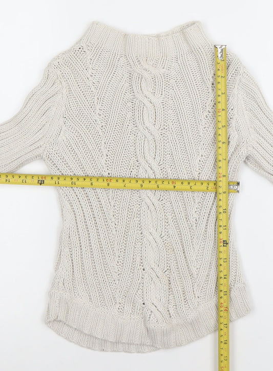 Girls UK Size 6-7 Years Jigsaw Beige Pullover Jumper
