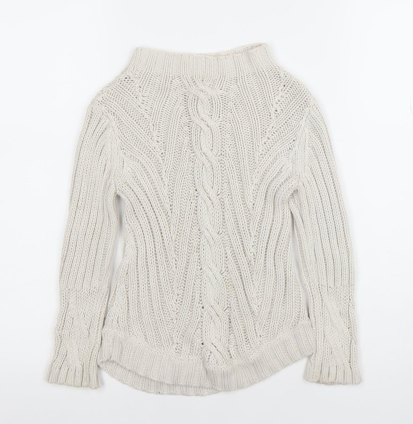 Girls UK Size 6-7 Years Jigsaw Beige Pullover Jumper
