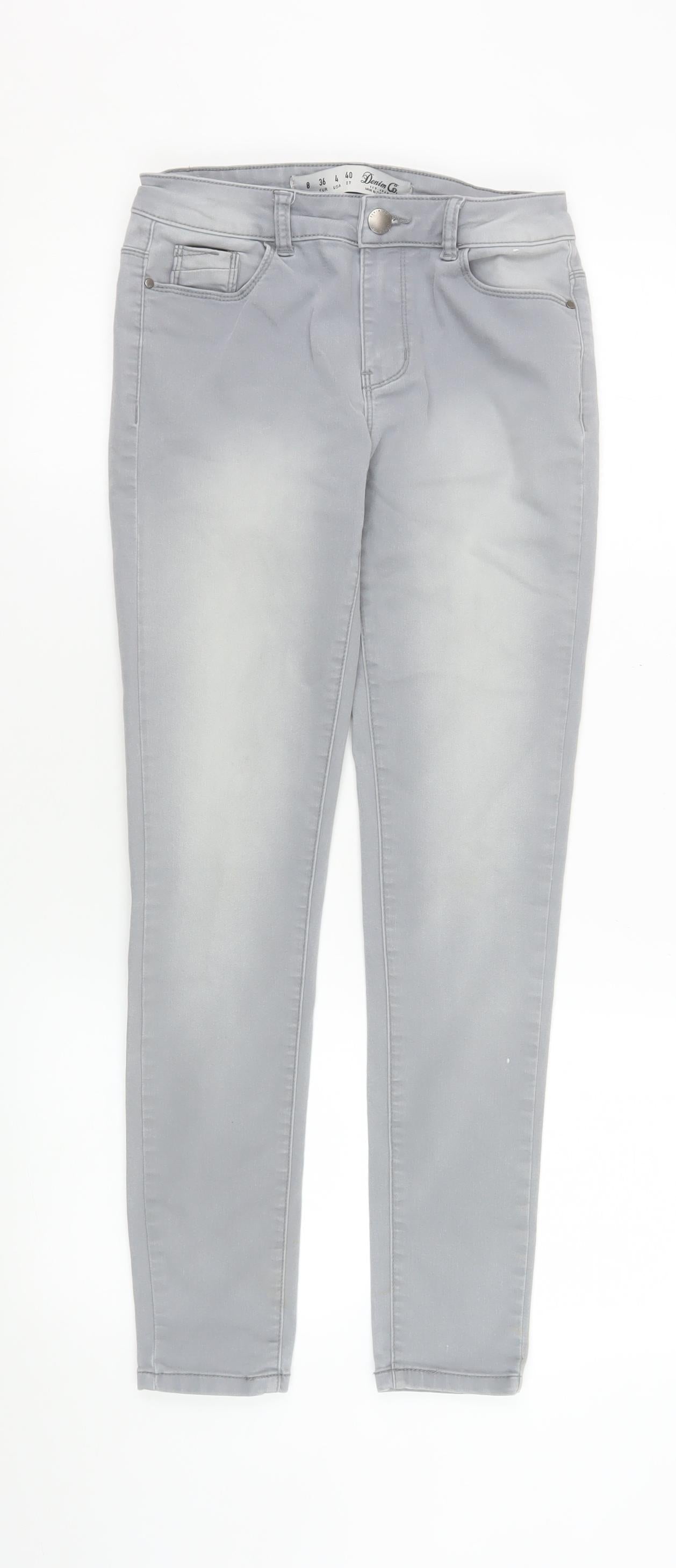 Womens UK Size 8 Denim Co Slim Fit Skinny Grey Jeans