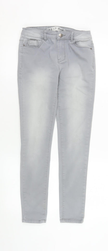 Womens UK Size 8 Denim Co Slim Fit Skinny Grey Jeans