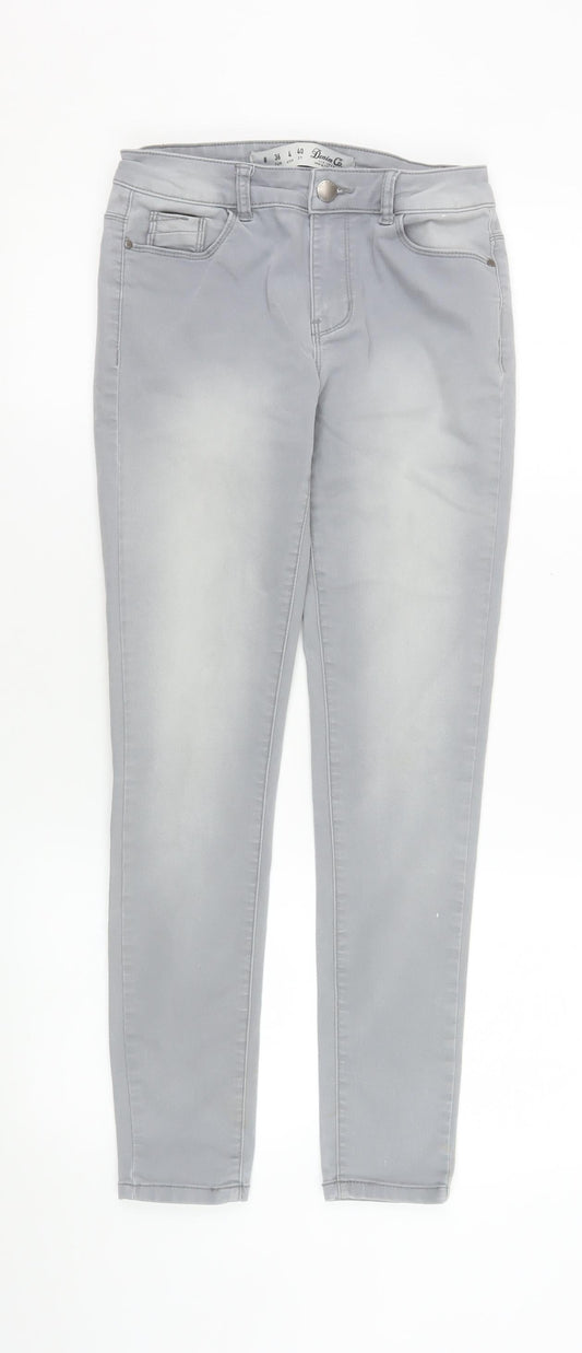 Womens UK Size 8 Denim Co Slim Fit Skinny Grey Jeans