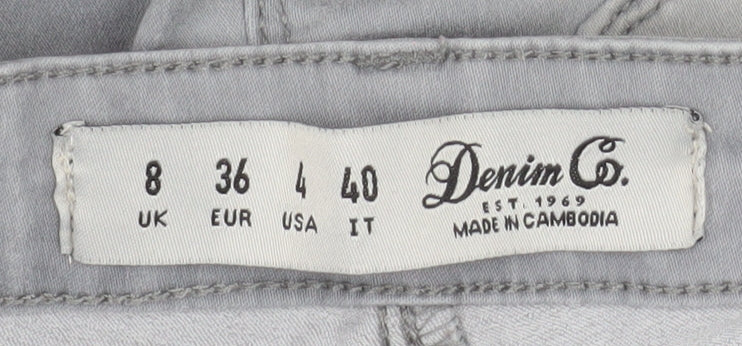 Womens UK Size 8 Denim Co Slim Fit Skinny Grey Jeans