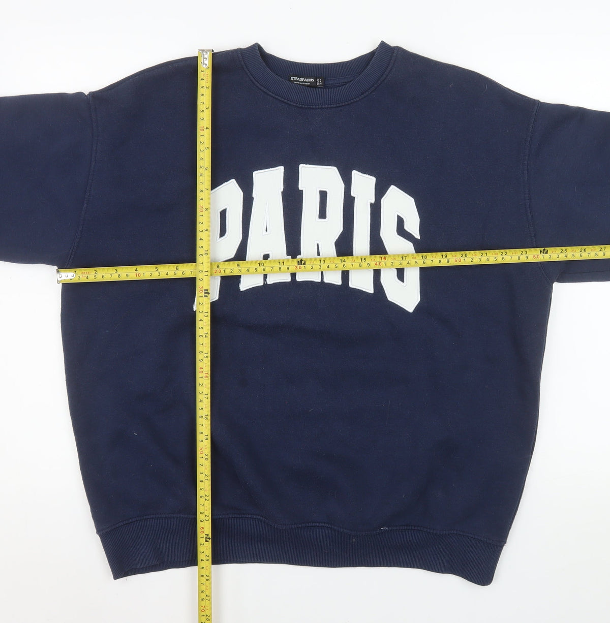 Unisex Adults UK Size S Stradivarius Blue Pullover Sweatshirt