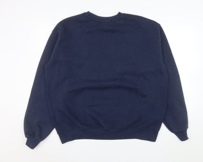 Unisex Adults UK Size S Stradivarius Blue Pullover Sweatshirt