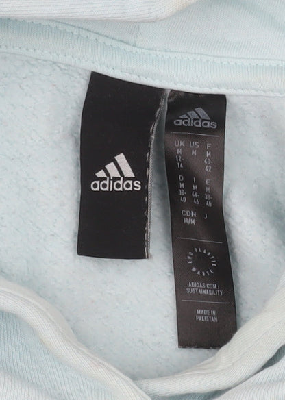 Womens UK Size L adidas Blue Pullover Hoodie