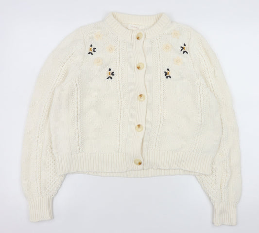 Womens UK Size 16 Marks and Spencer Ivory Cardigan Jumper