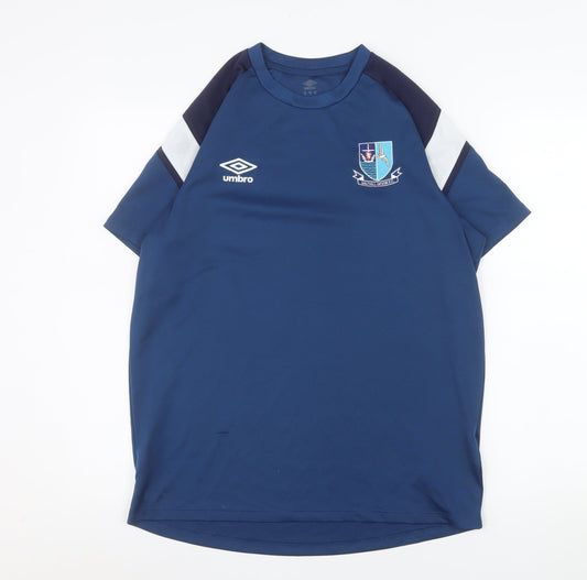 Mens UK Size L Umbro Blue FootballGym & TrainingRunning & Jogging T-Shirt