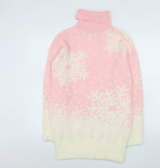 Womens UK Size M Boohoo Pink Pullover Jumper