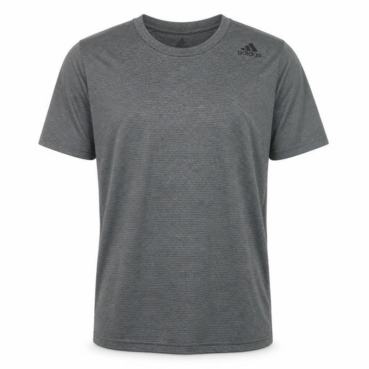 Front view of Adidas men’s grey small training t-shirt climalite athletic fit