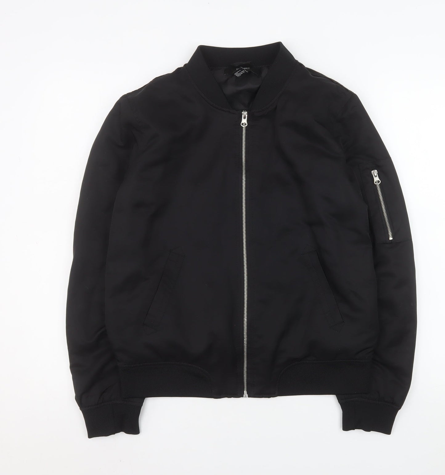 Mens UK Size M FOREVER 21 Black Bomber Jacket
