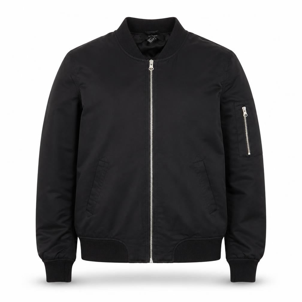 Mens UK Size M FOREVER 21 Black Bomber Jacket