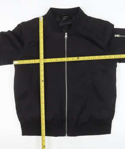 Mens UK Size M FOREVER 21 Black Bomber Jacket
