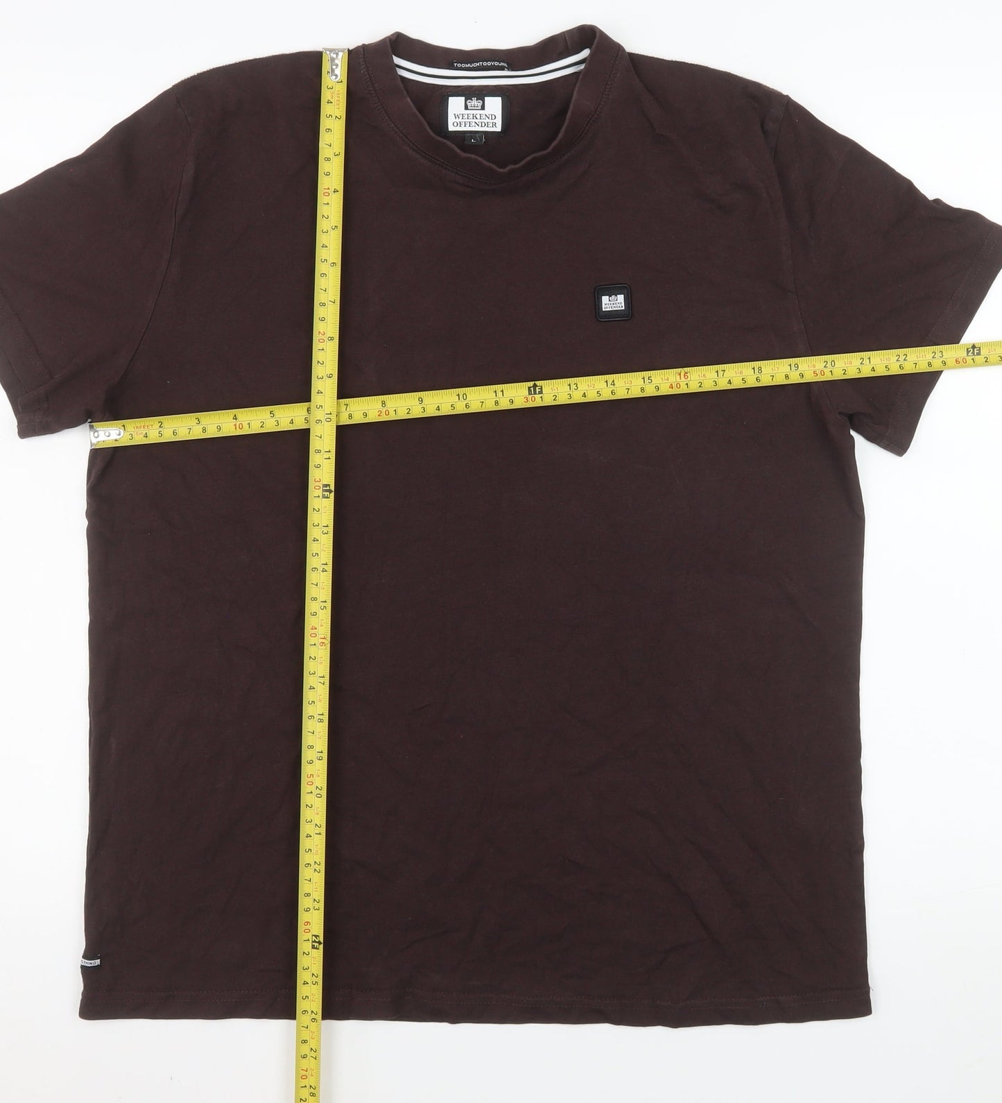 Mens UK Size L Weekend Offender Brown  T-Shirt