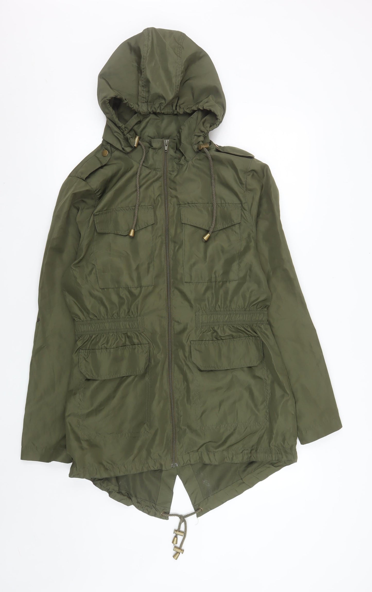 Womens UK Size 12 Brave Soul Green Parka Coat