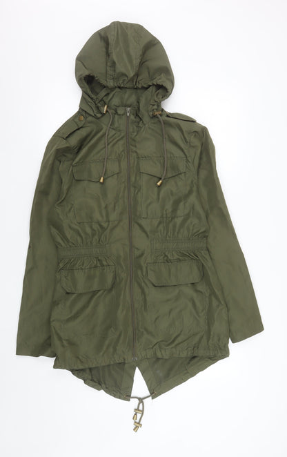 Womens UK Size 12 Brave Soul Green Parka Coat