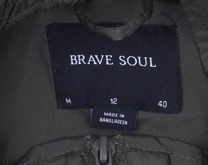 Womens UK Size 12 Brave Soul Green Parka Coat