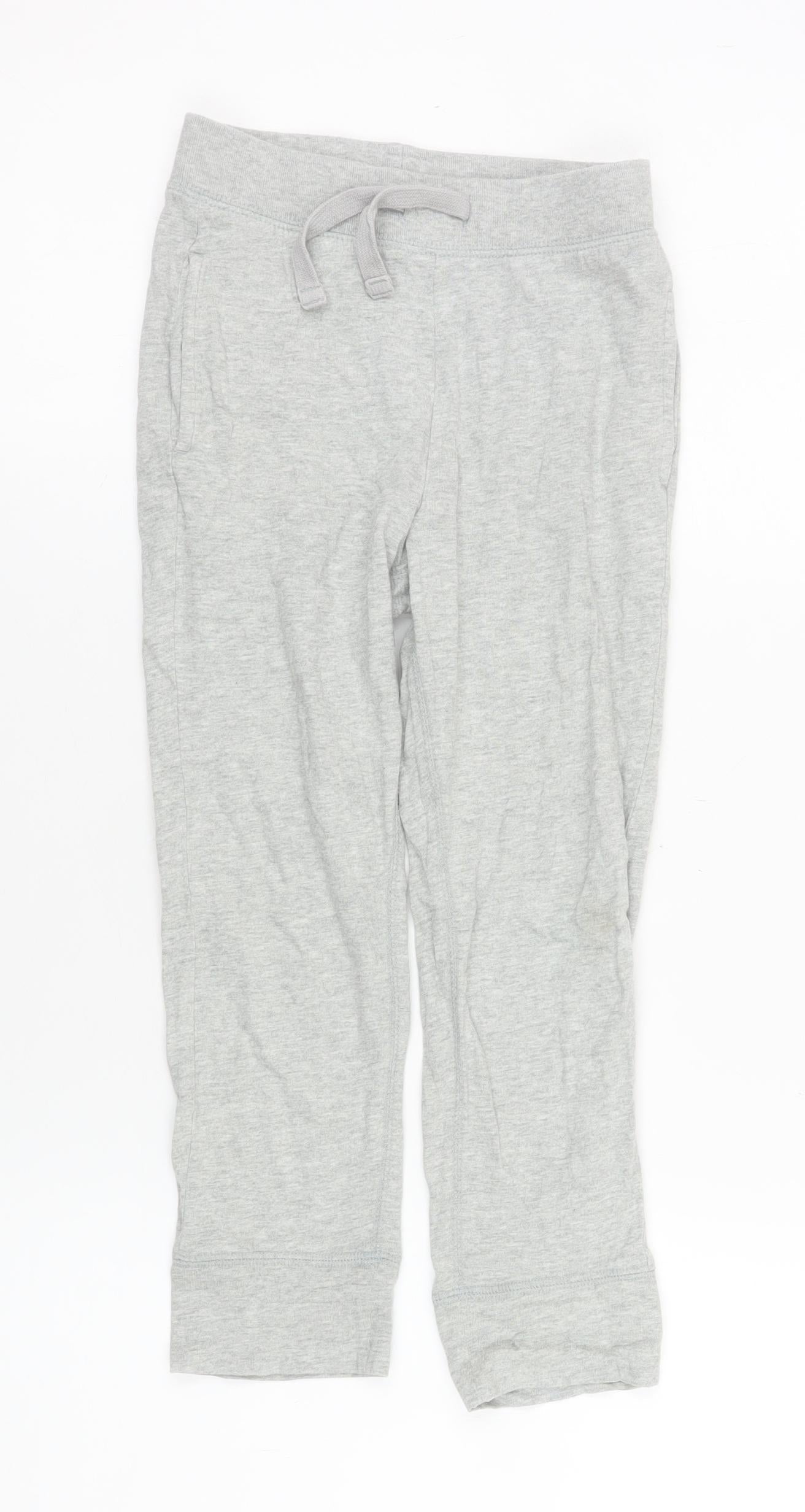 GAP Boys Grey Cotton Jogger Trousers 5 Years Elastic Waist Casual