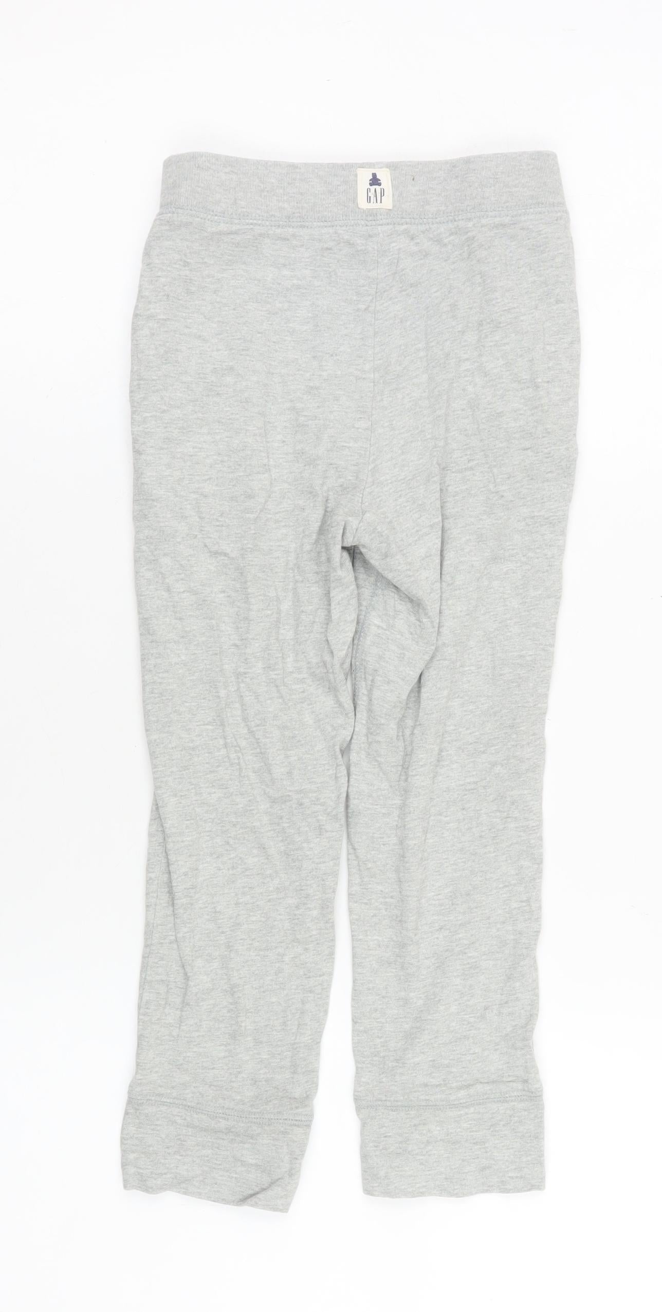 GAP Boys Grey Cotton Jogger Trousers 5 Years Elastic Waist Casual