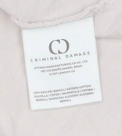 Mens UK Size XL Criminal Damage Beige  T-Shirt