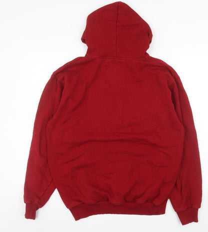 Mens UK Size L Paris Produit Original Red Pullover Hoodie