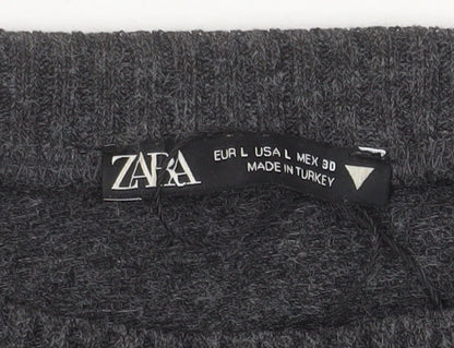 Womens UK Size L Zara Grey Pullover Jumper