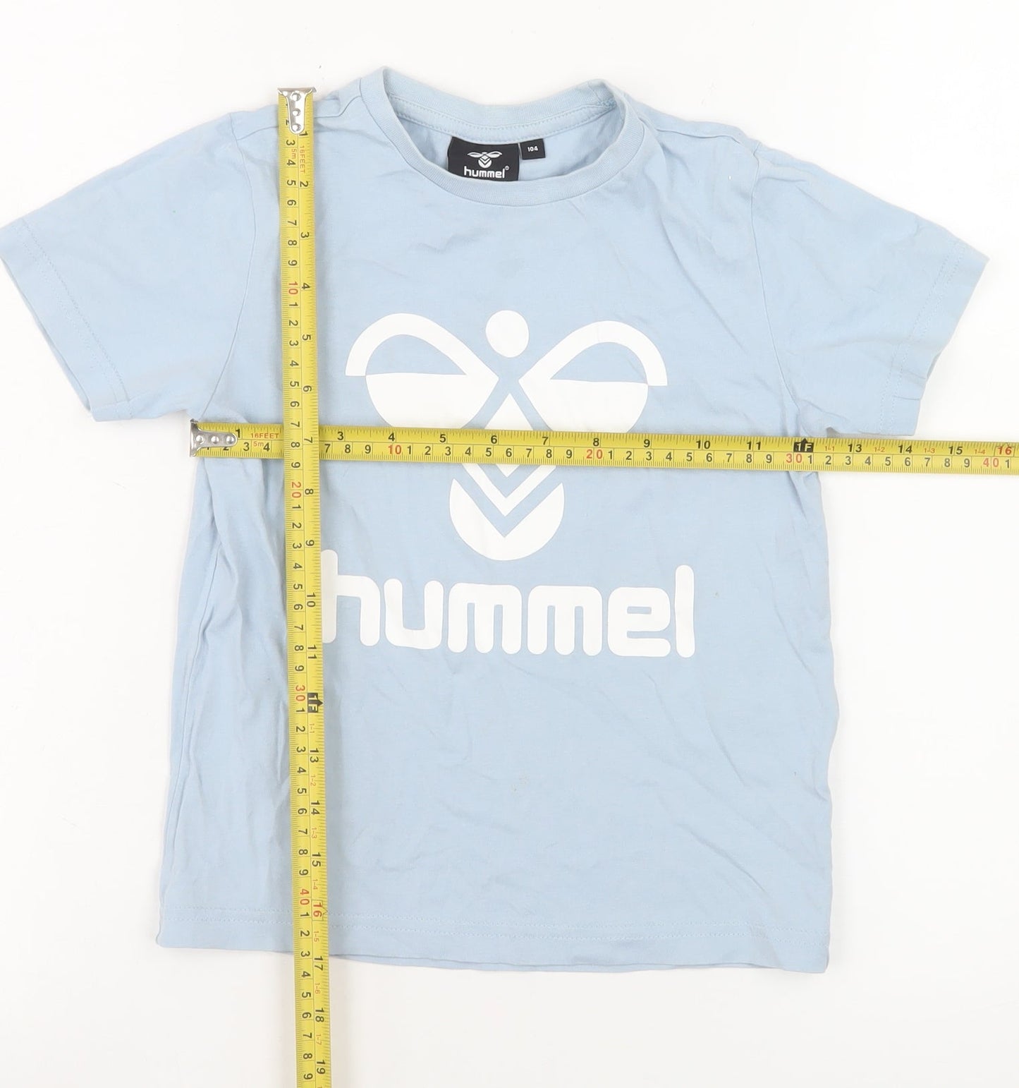 Boys UK Size 3-4 Years Hummel Blue Basic T-Shirt