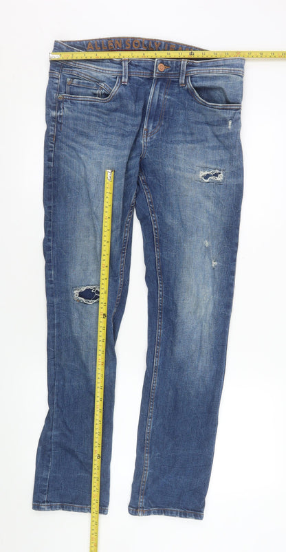 Mens UK Size M Allen Solly Regular Fit Straight Blue Jeans