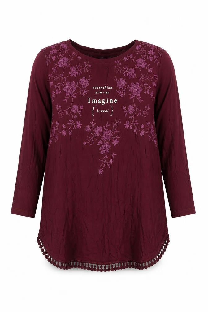 Womens UK Size S Bershka Red Tunic Blouse