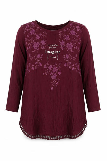 Womens UK Size S Bershka Red Tunic Blouse