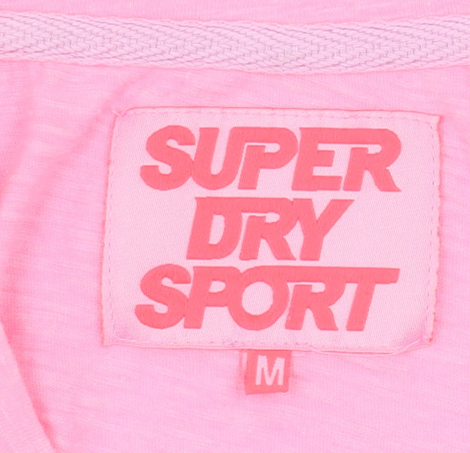 Womens UK Size M Superdry Pink Jersey T-Shirt